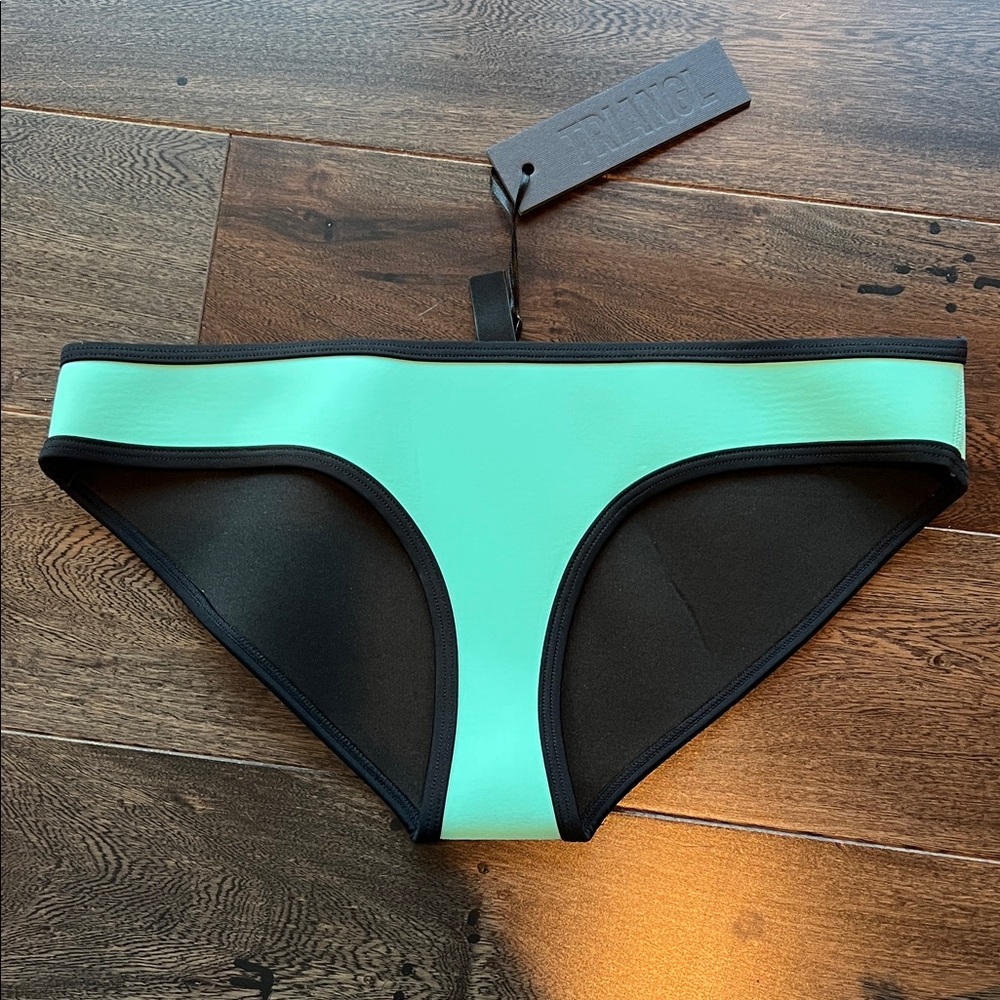 Triangl Swimwear Mint and Black Bikini Bottom